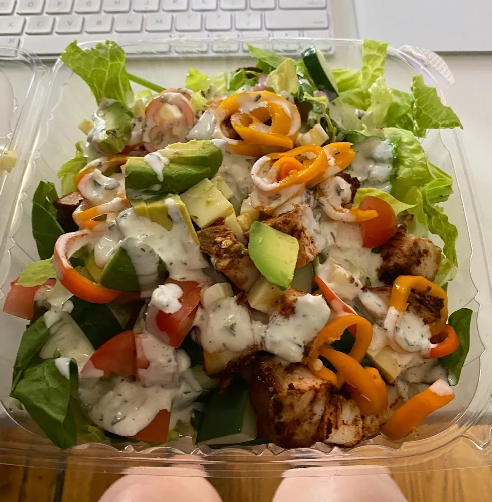 Rooster in the Garden Salad